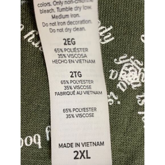 2XL Yoga Home Green Womens Olive Green Tank Top Lightweight - Picture 8 of 8